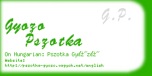 gyozo pszotka business card